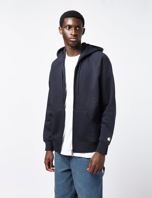 Chase Hooded Zip Sweatshirt - Dark Navy Blue