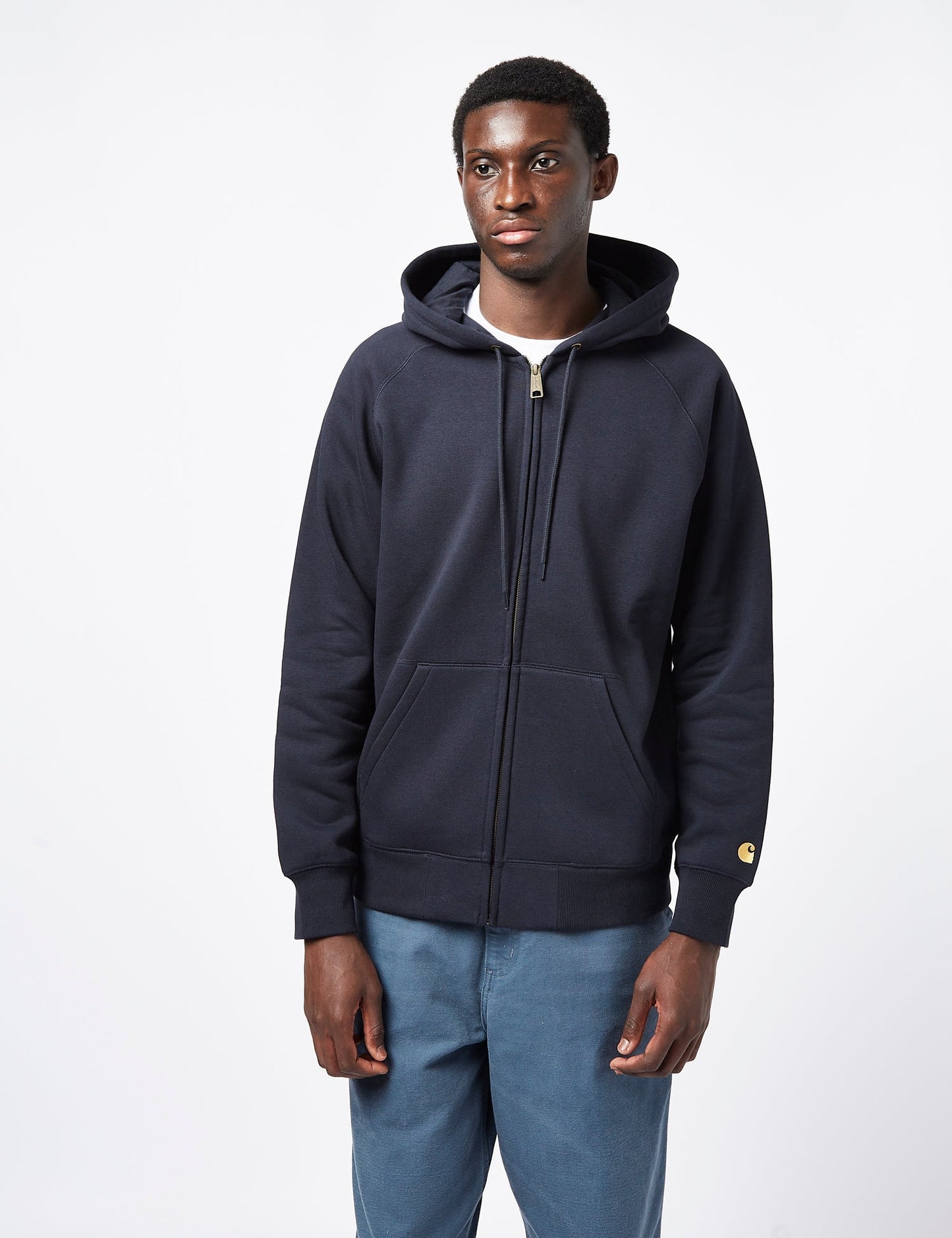 Chase Hooded Zip Sweatshirt - Dark Navy Blue