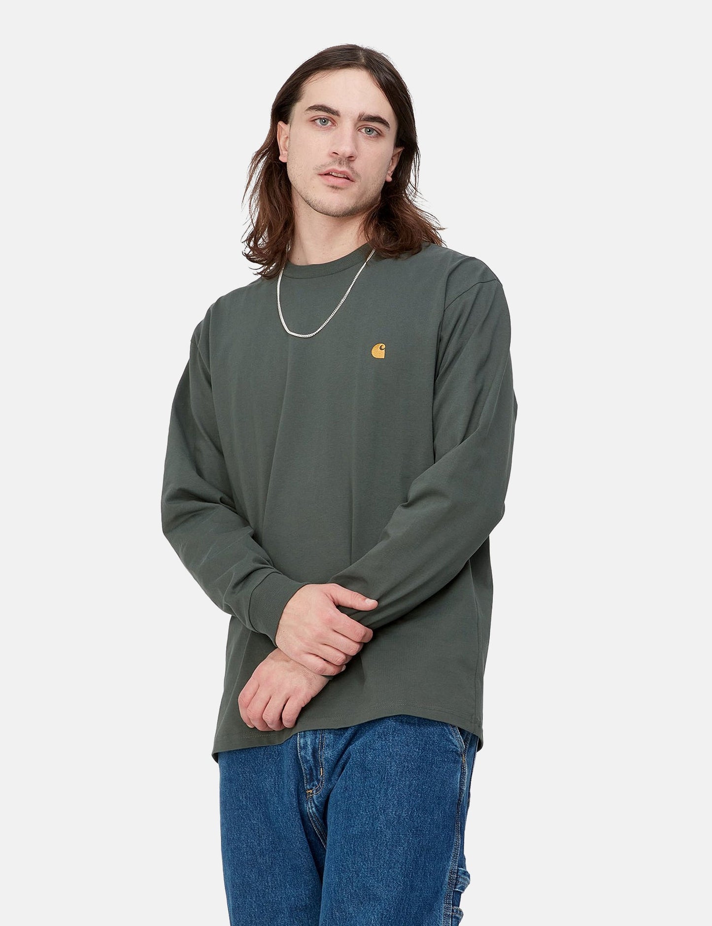 Chase Long Sleeve T-Shirt (Loose) - Botanic Green