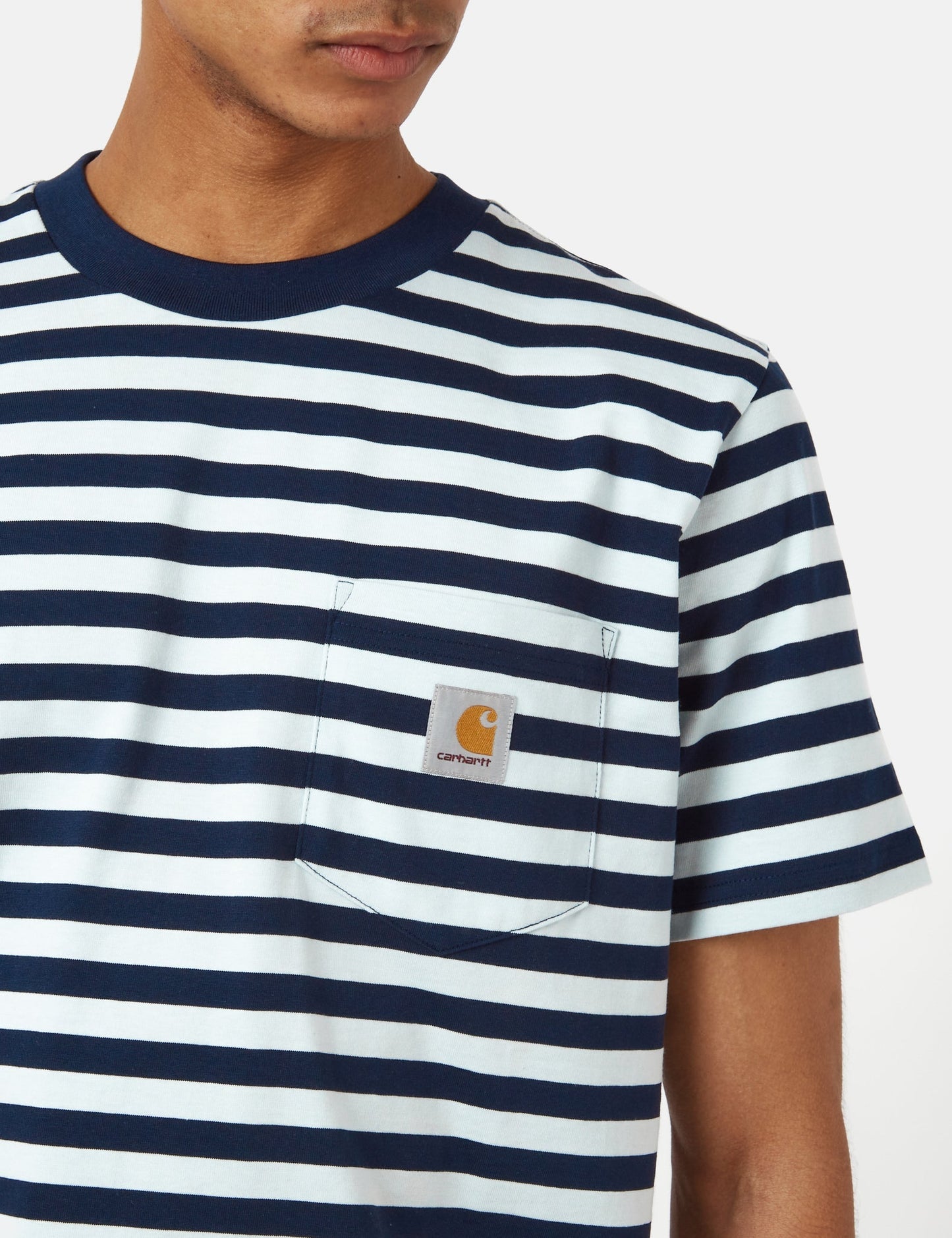 Scotty Stripe Pocket T-Shirt (Regular) - Atom Blue/Icarus Blue