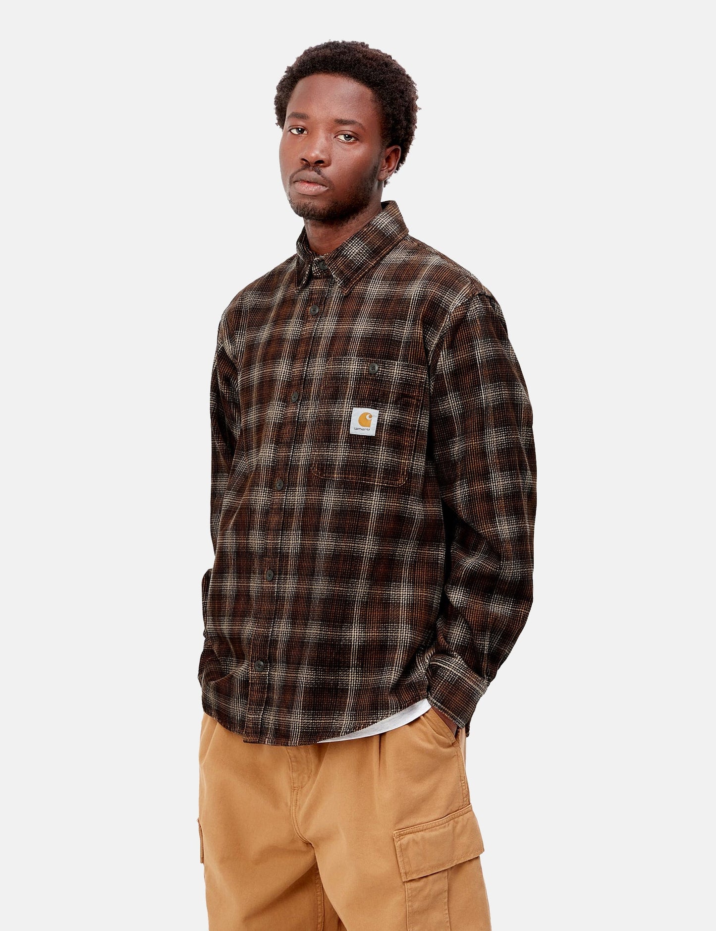 Flint Cord Shirt (Wiley Check) - Vulcan Grey