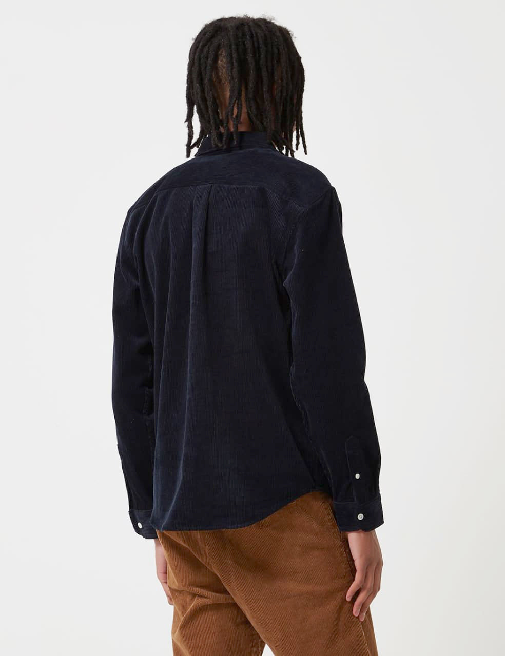 Madison Cord Shirt - Dark Navy Blue/Wax