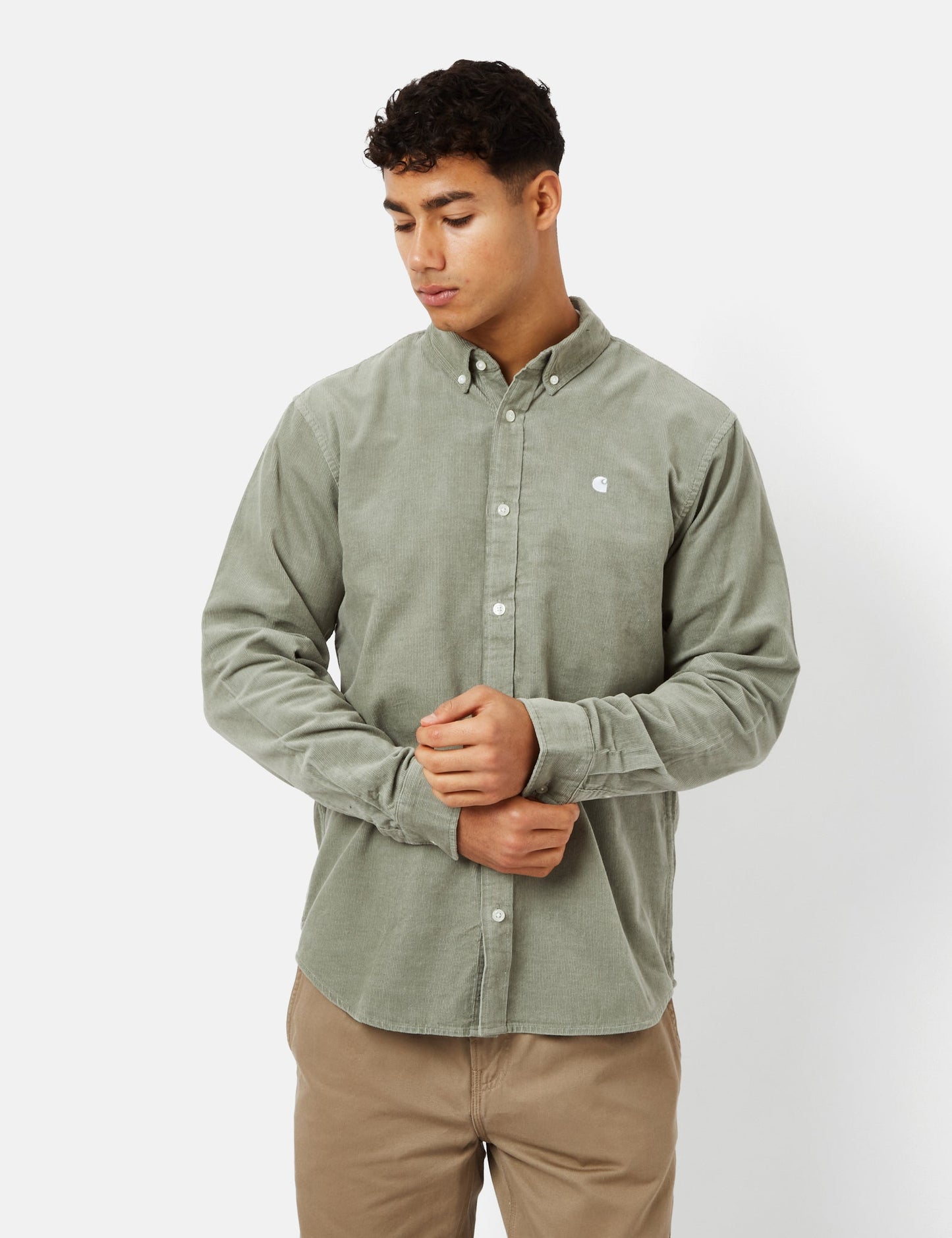 Madison Shirt (Fine Cord) - Glassy Teal