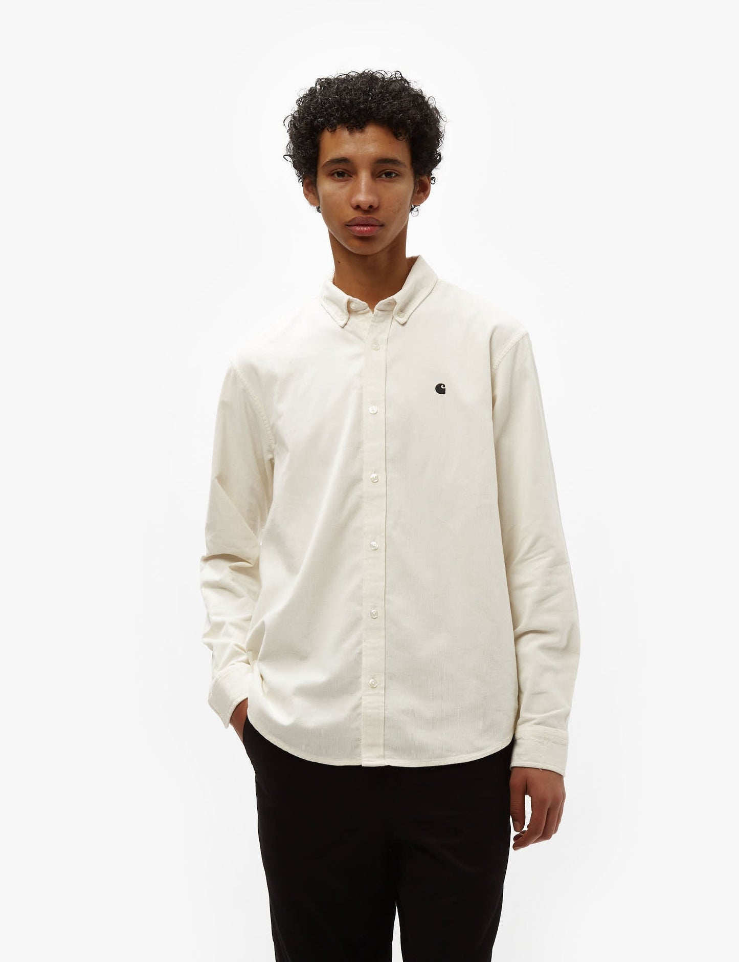 Madison Fine Cord Shirt (Regular) - Black/Wax