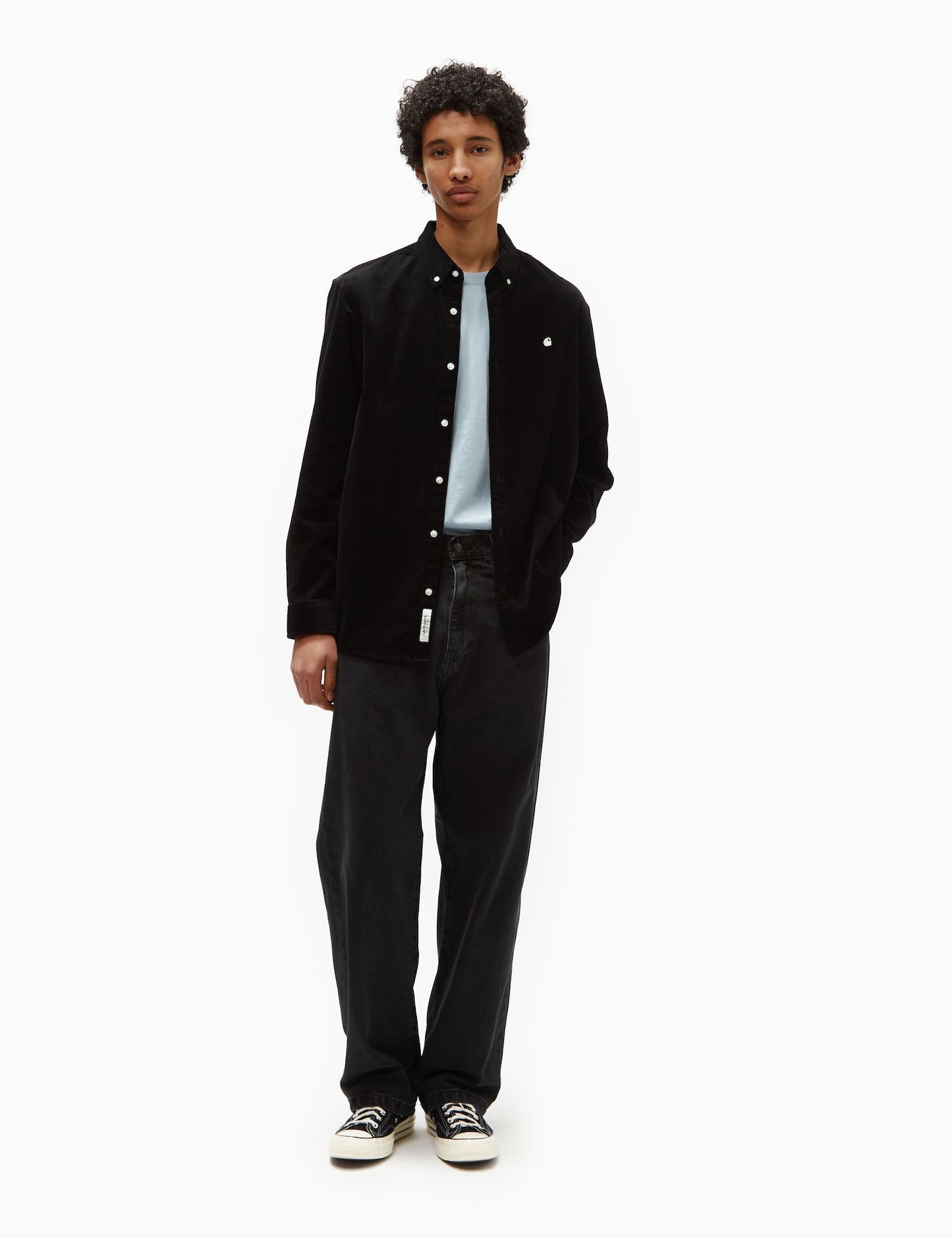 Madison Fine Cord Shirt (Regular) - Black/Wax