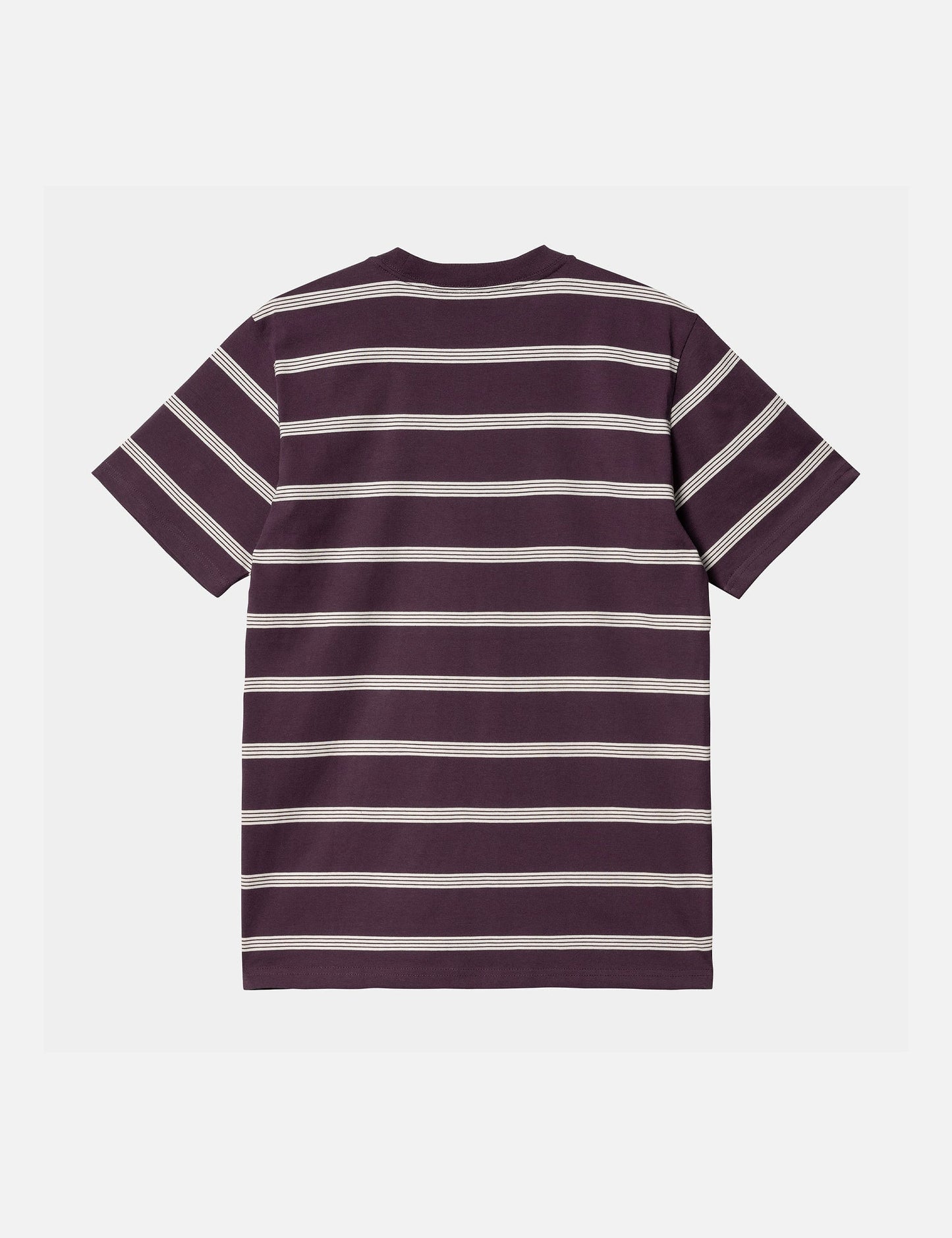 Glover Stripe T-Shirt - Dark Plum Purple/Wax/Wax