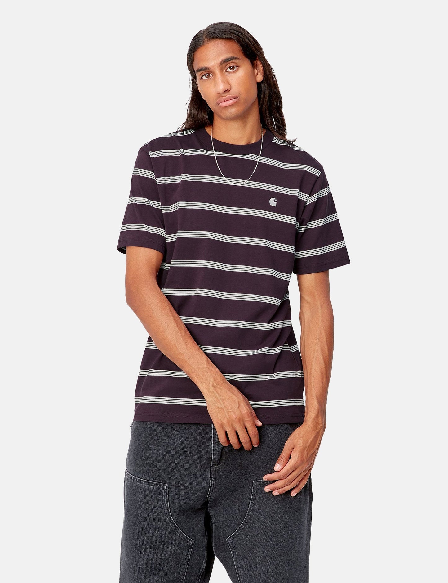 Glover Stripe T-Shirt - Juniper Green/Wax/Wax