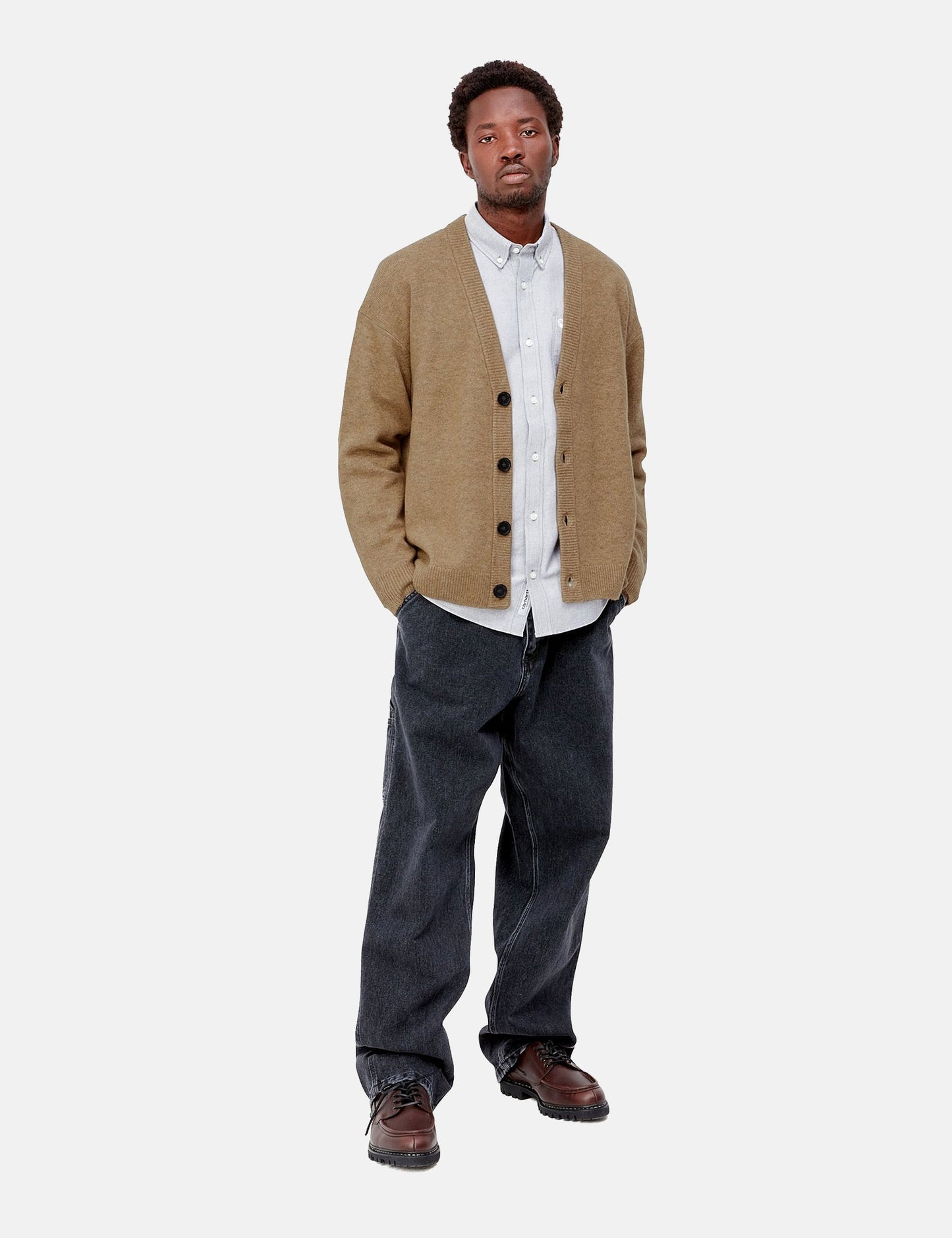 Albion Cardigan - Jasper Camel Heather