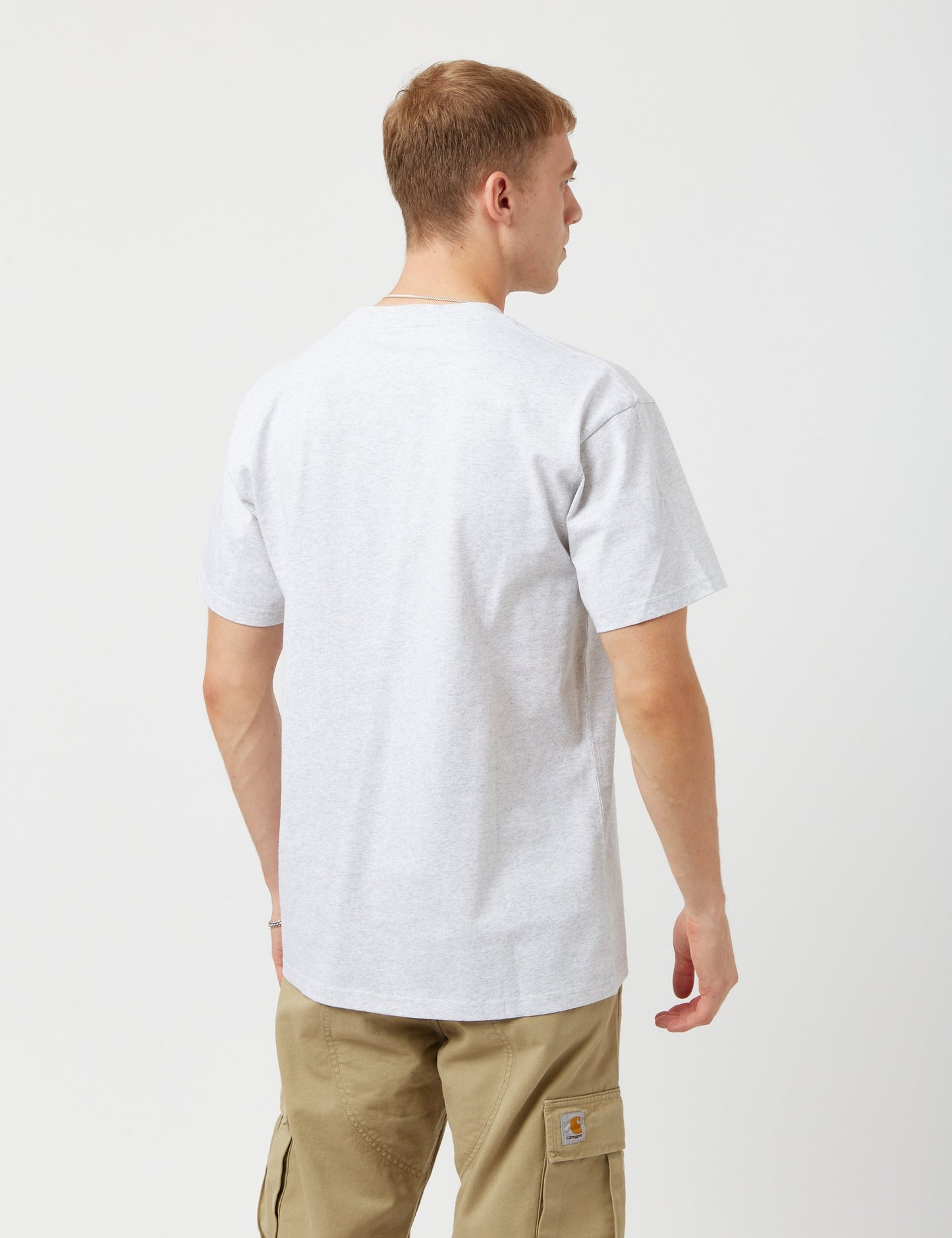 Happy Script T-Shirt - Ash Heather Grey