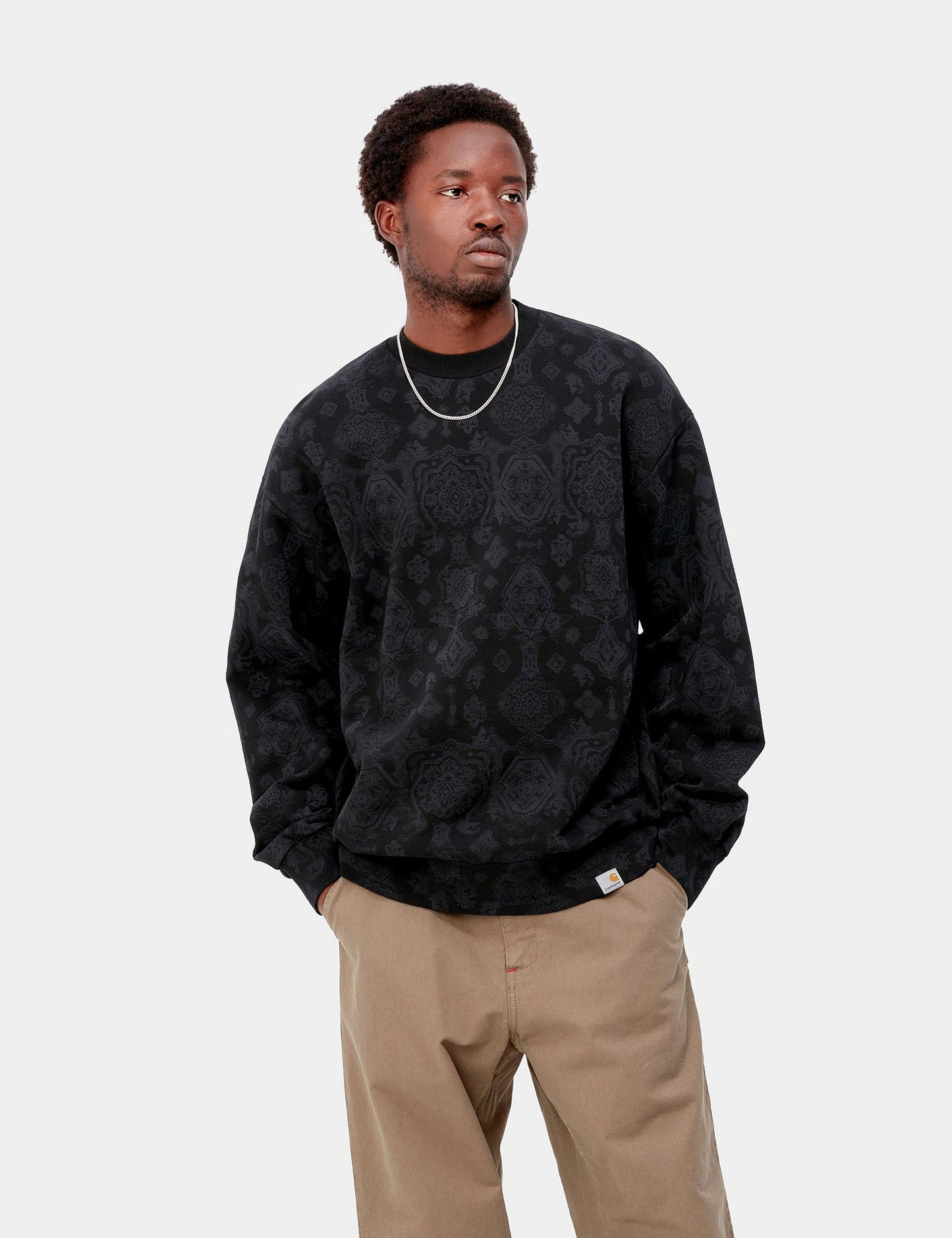 Verse Print Sweatshirt - Black