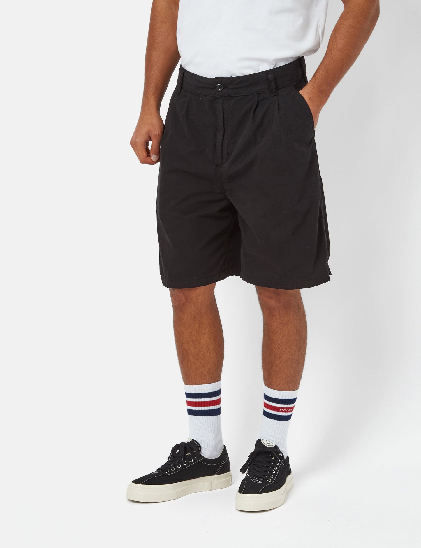 Colston Shorts (Loose) - Black Stone Washed