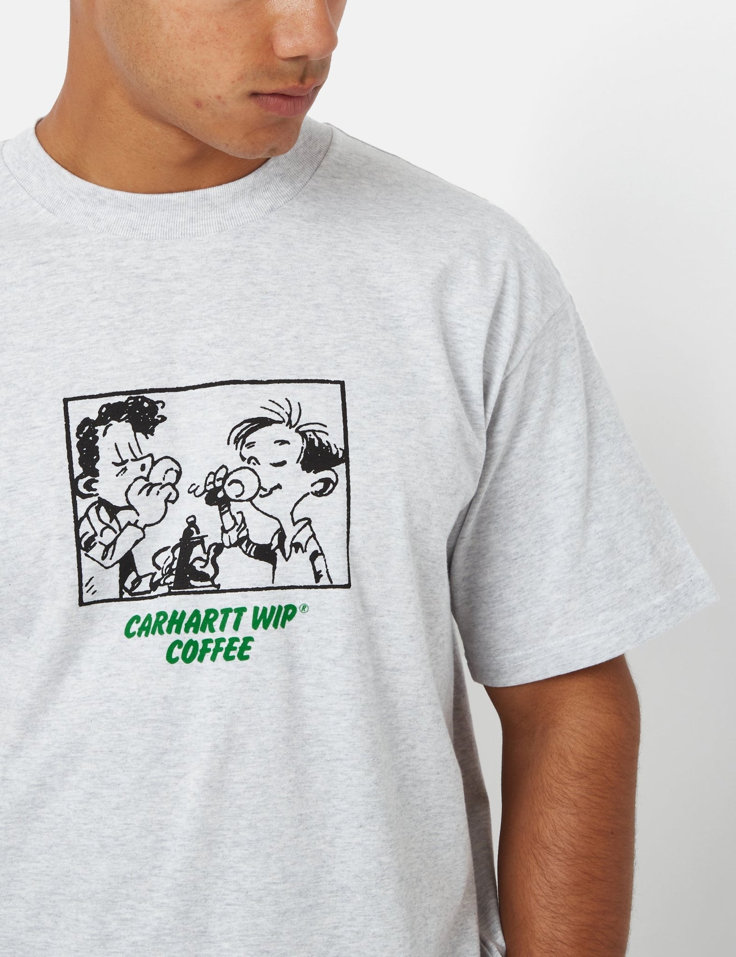 Coffee T-Shirt (Organic) - Ash Heather Grey