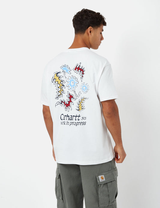 Splash T-Shirt (Loose) - Heavy Stone Wash White