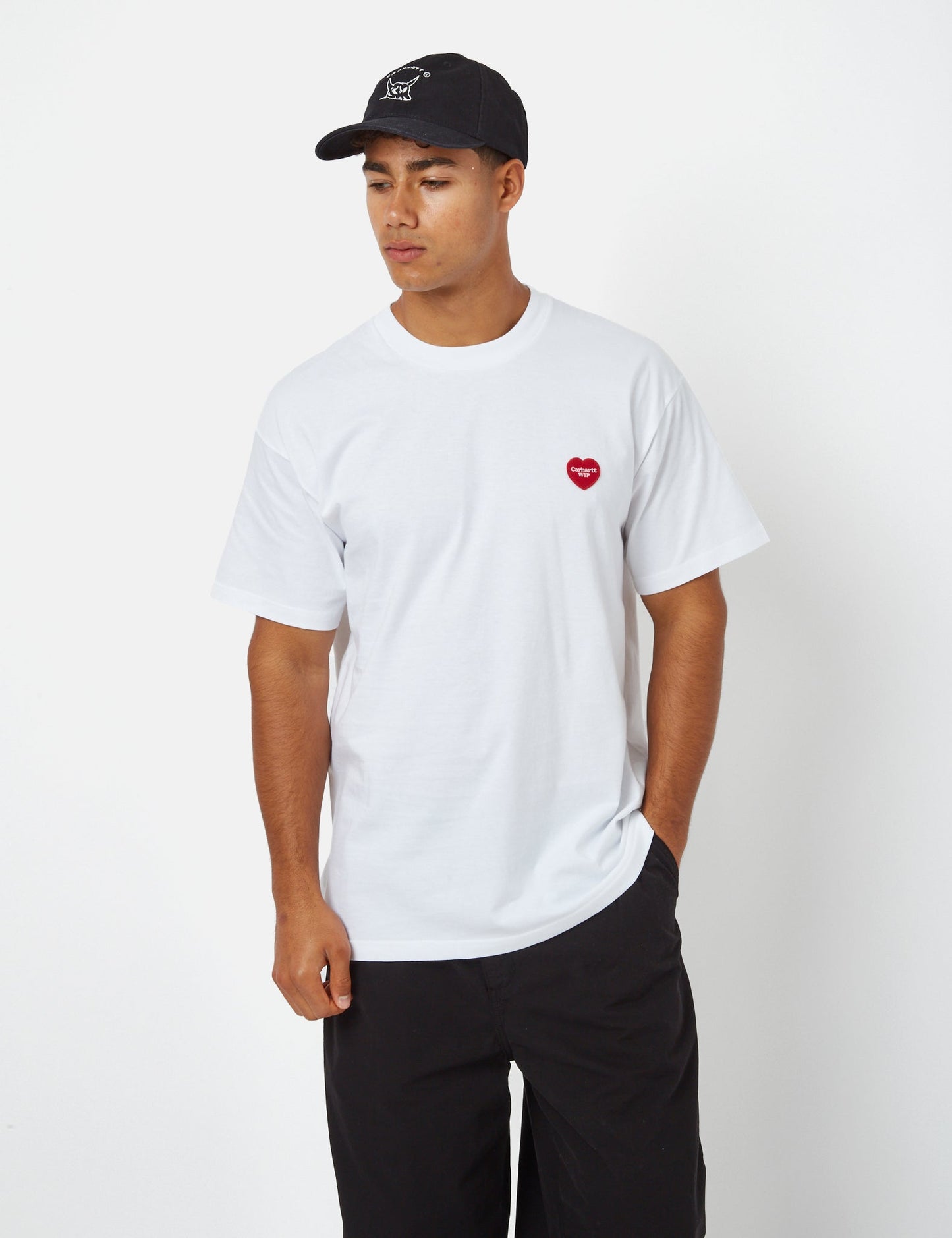 Double Heart T-Shirt (Organic) - Black