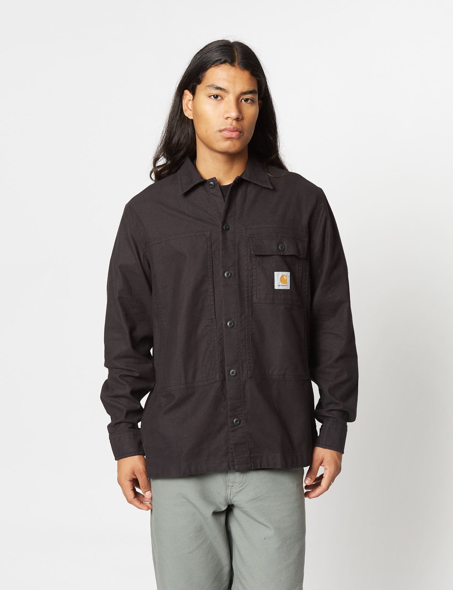 Charter Long Sleeve Shirt (Loose) - Black