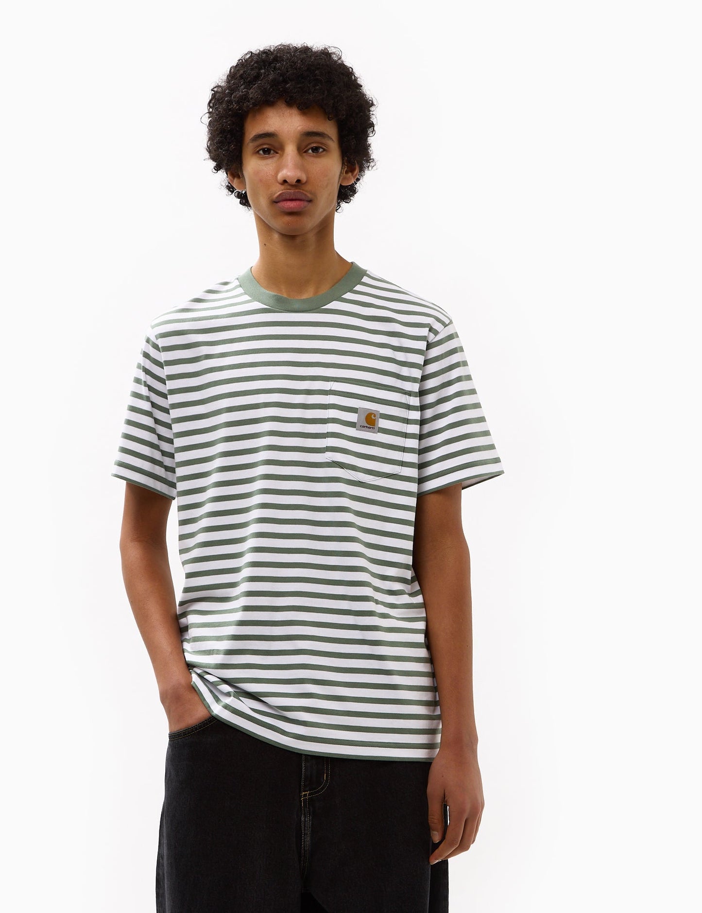 Seidler Stripe Pocket T-Shirt - Black/White