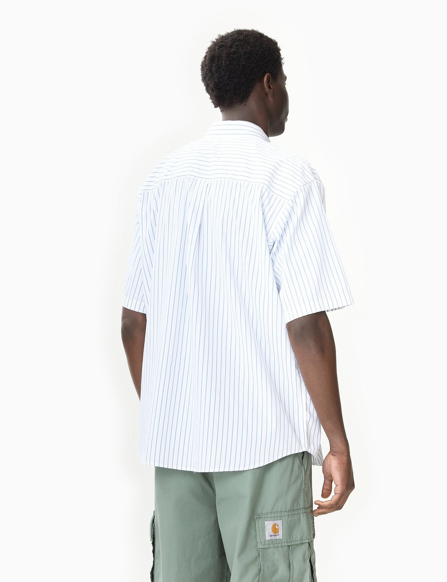 Short Sleeve Linus Stripe Shirt - Bleach Blue