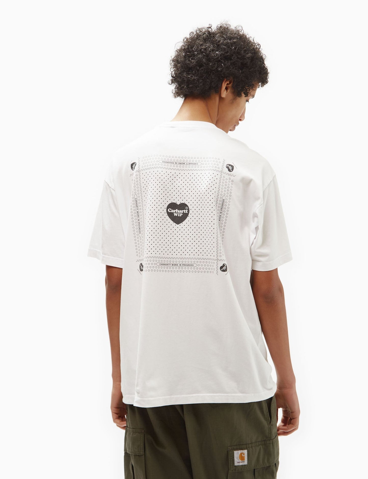 Heart Bandana T-Shirt (Loose) - White