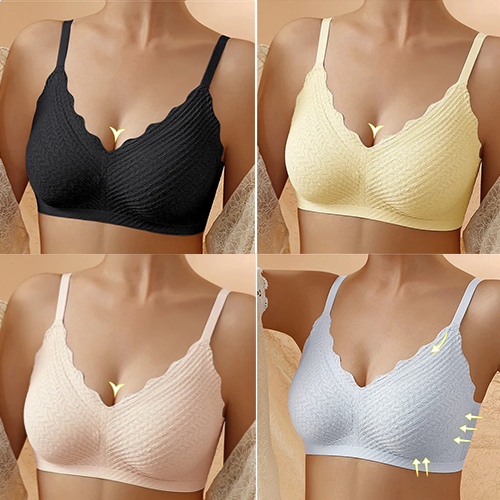 🔥Offre spéciale🔥⏰DERNIER JOUR Achetez-en 1 et obtenez-en 1 gratuit⏰Soutien-gorge push-up sans fil en soie glacée transpirable grande taille 